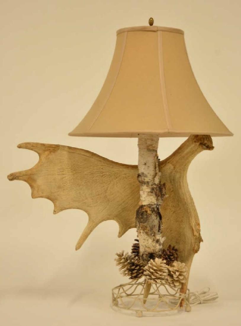 Moose Antler Lamp With Shade (1 of 3)
