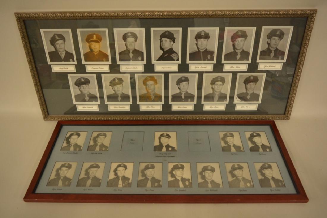 Vintage Valparaiso Police Department Force Photo: Nice lot of two vintage Valparaiso police department force framed photos. Very nicely framed making great display pieces. The larger frame measures approxiamtely 41" across and 17 1/2" tall.