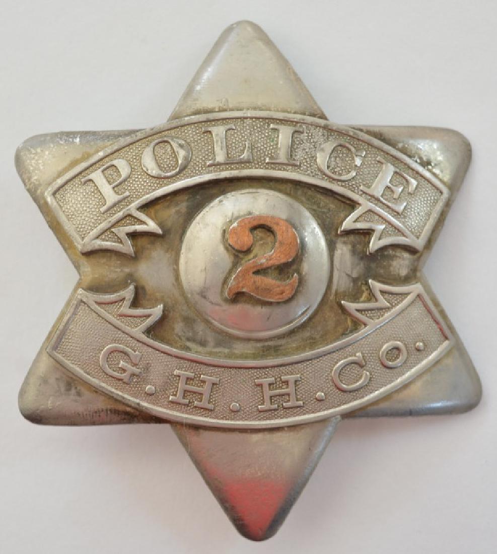 Obsolete G.H. Hammond Police Pie Plate Badge