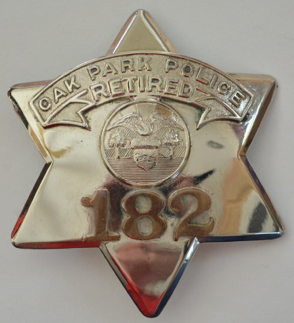 Obsolete Oak Park ILL. Police Pie Plate Badge (1 of 3)