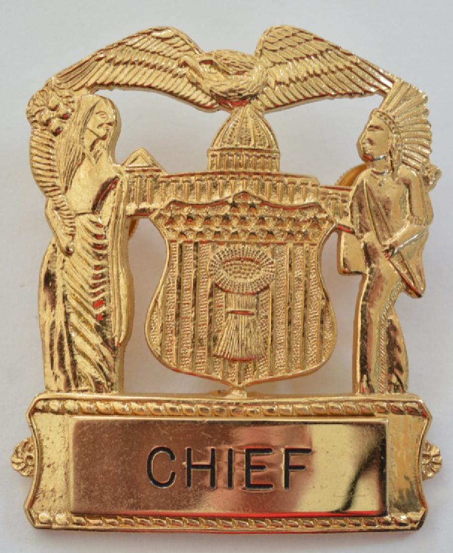 Obsolete Illinois Police Chief Cap Badge (1 of 3)