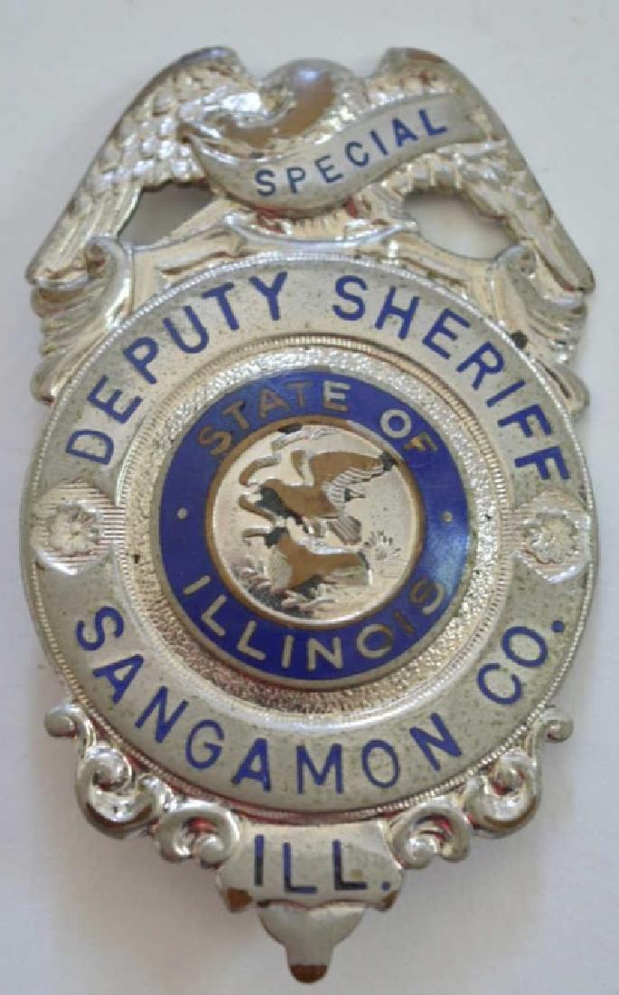 Obsolete Sangamon County ILL Deputy Sheriff Badge (1 of 2)