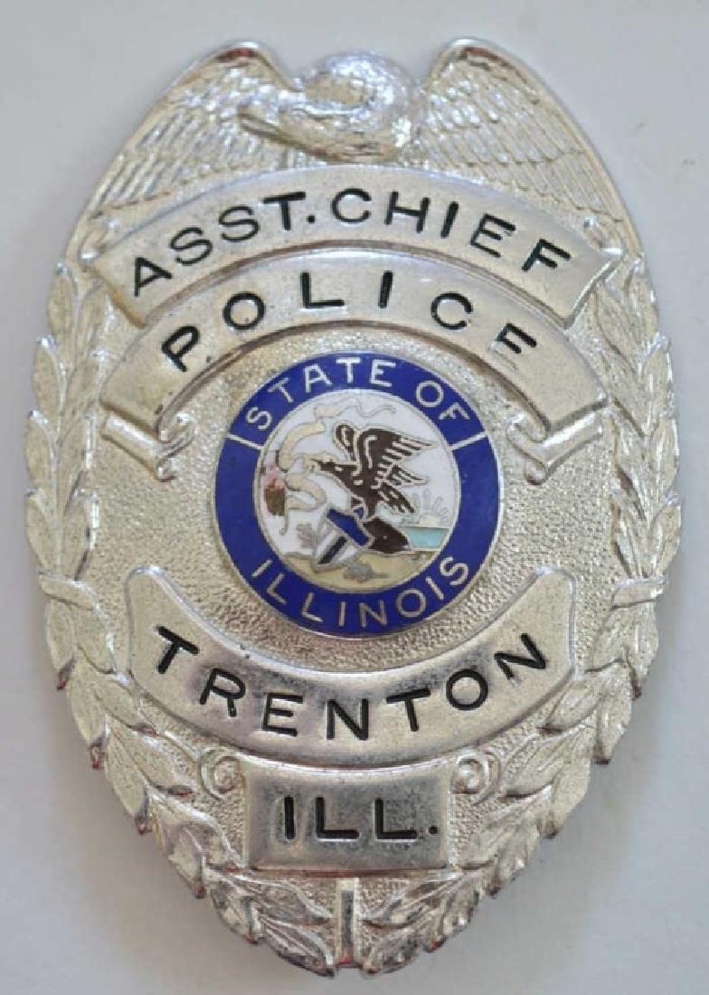 Obsolete Trenton Illinois Assistant Chief Badge (1 of 2)