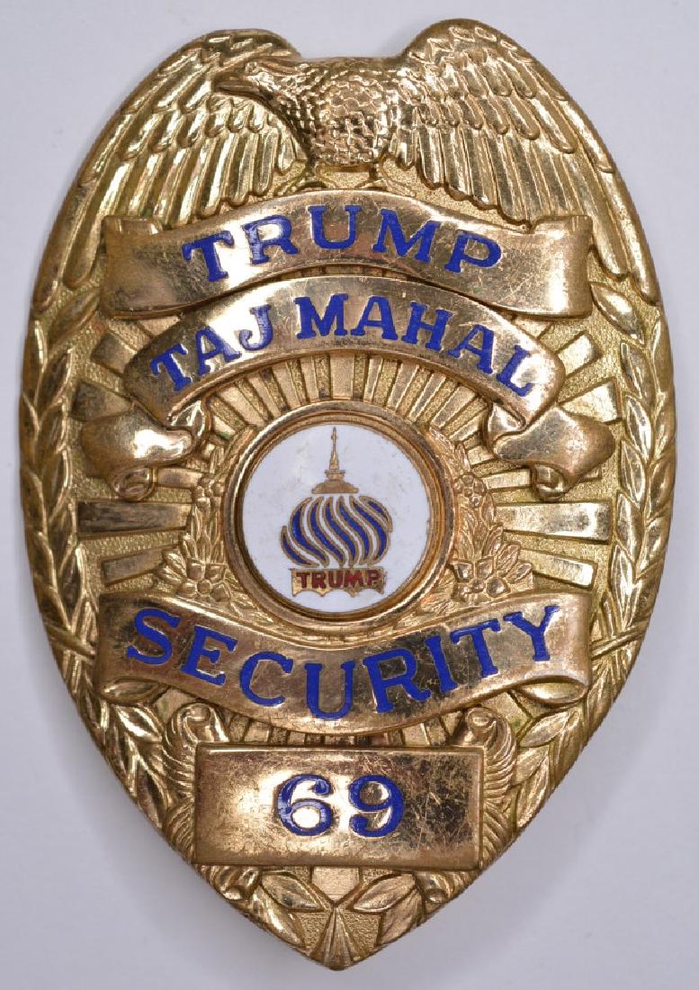 Obsolete Trump Taj Mahal Casino Security Badge (1 of 2)