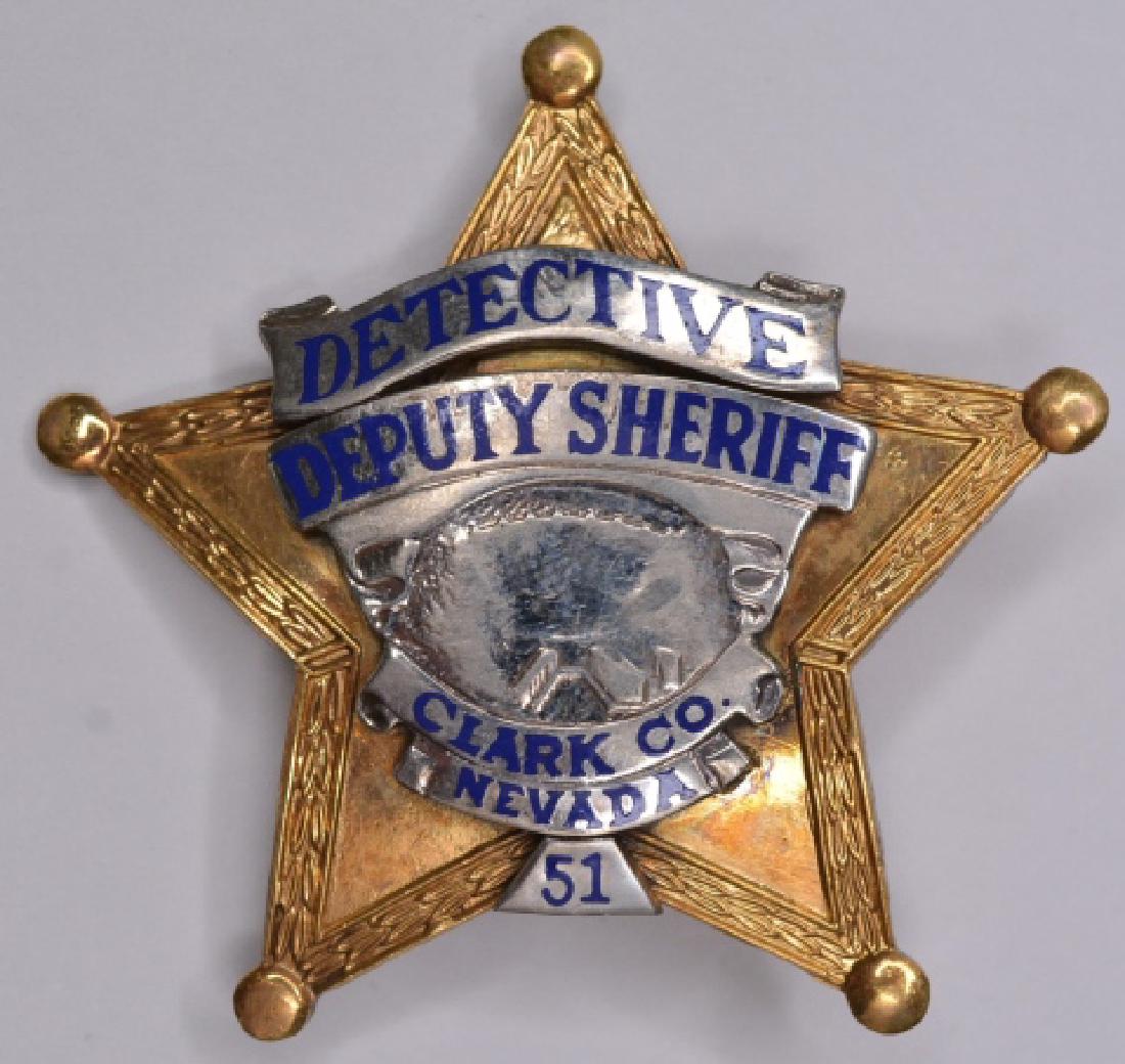 Obsolete Clark Co. Deputy Sheriff Detective Badge (1 of 2)