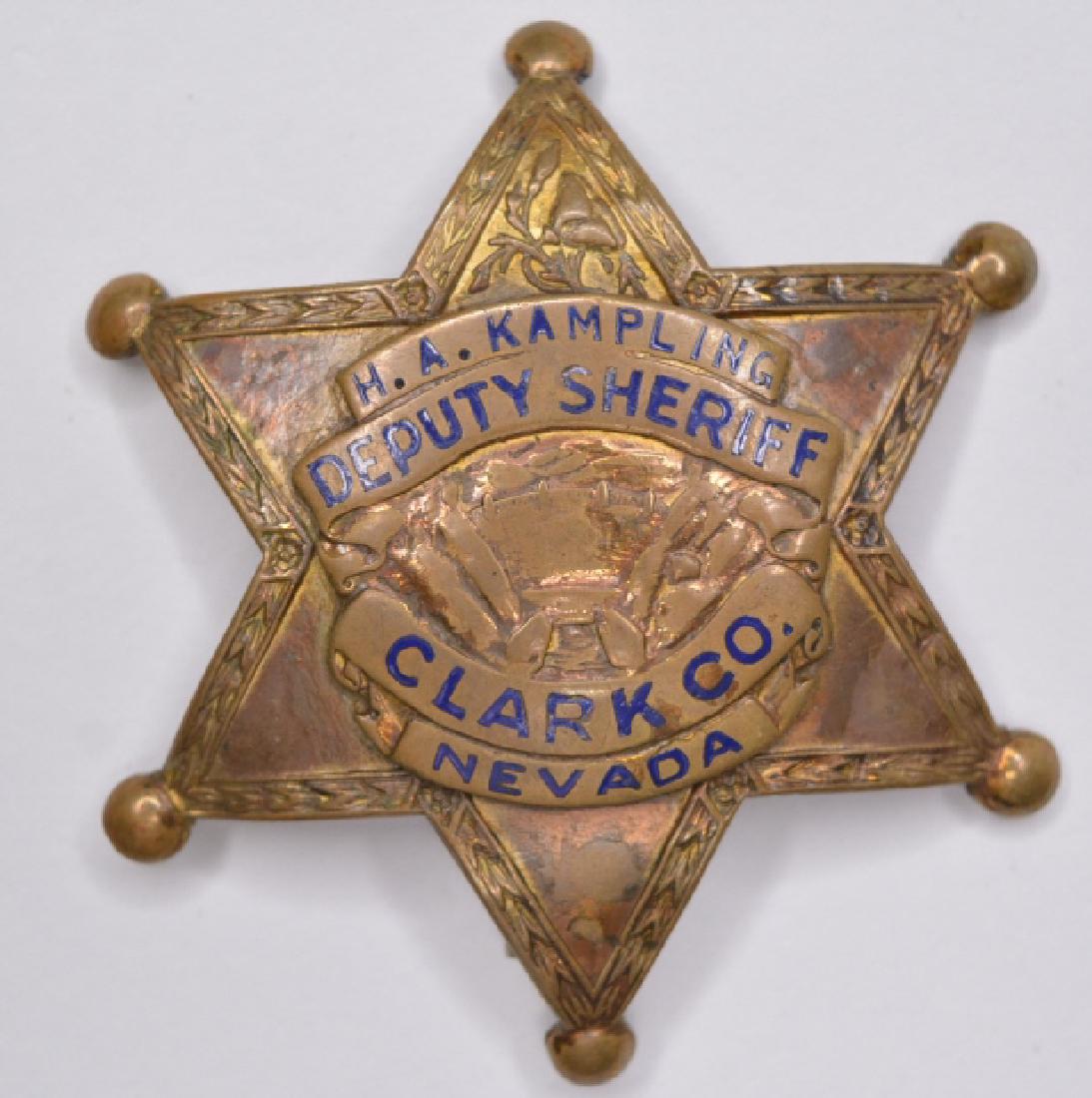 Obsolete Clark County Nevada Deputy Sheriff Badge (1 of 2)