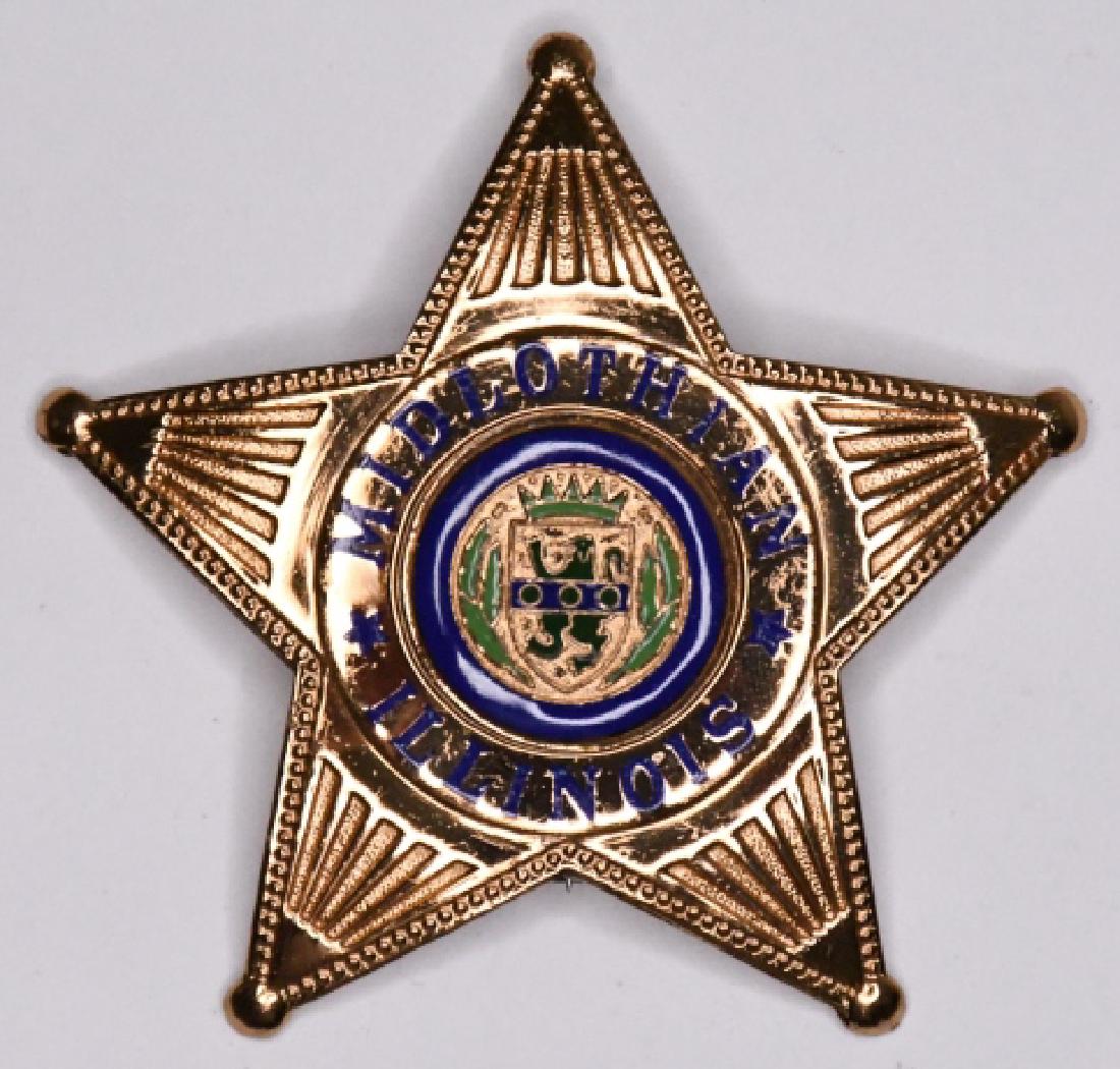 Obsolete Midlothian Illinois Police Badge (1 of 2)