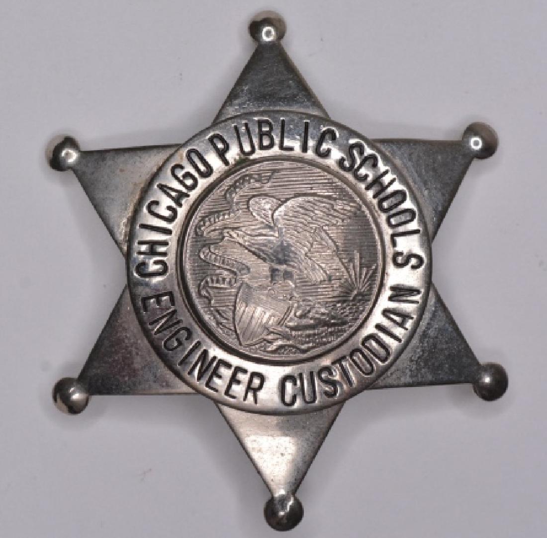 Obsolete Chicago Public Schools Custodian Badge (1 of 2)
