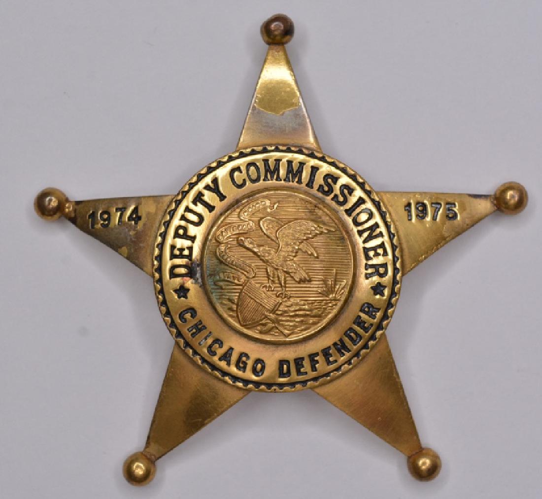 1974-75 Chicago Defender Deputy Commissioner Badge (1 of 2)