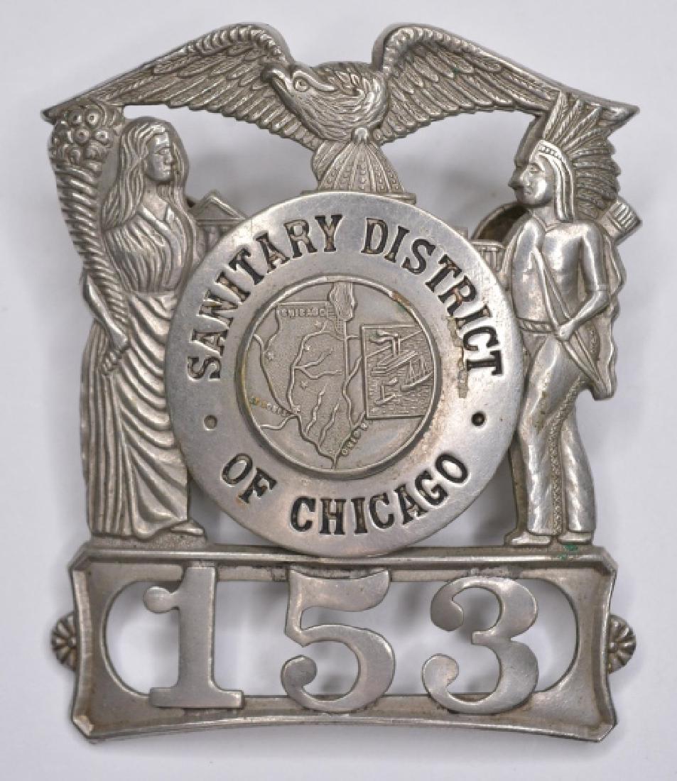 Obsolete Chicago Sanitary District Cap Badge #153 (1 of 2)