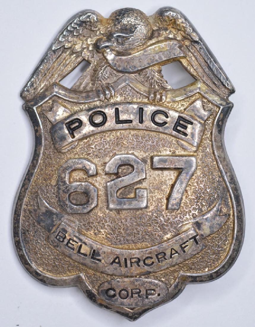 Obsolete Bell Aircraft Corp. Police Badge #627 (1 of 2)