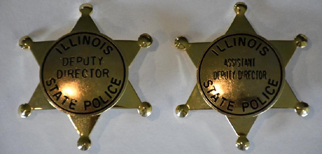 高品質の激安 Of Pair Illinois Badges Police State 警察グッズ