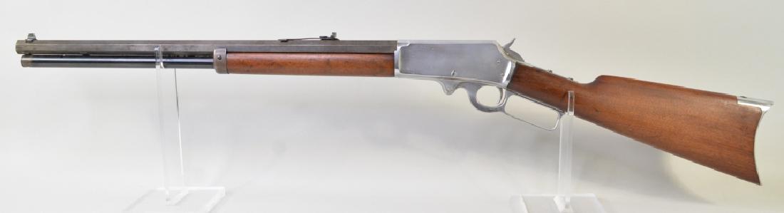 Marlin Model 1893 25 Cal. Lever Action Rifle: Marlin Model 1893 25 Cal. lever action rifle. The rifle has an octagon barrel with nickel plated reciever and is in good used condition. Serial #273739. FFL required for transfer. (158) (104-2)