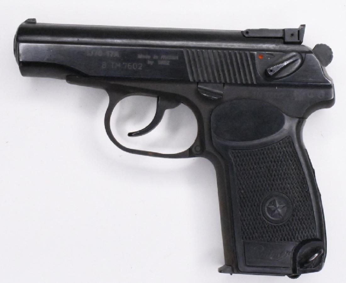Imez B-West IJ70-17A .380 ACP Semi-Auto Pistol: Russian Made Imez B-West Model IJ70-17A 380 ACP semi-automatic pistol . The blued finish pistol is in good condition with some wear and has a 3-5/8" barrel. SN:BTM7602. FFL required for transfer. (236
