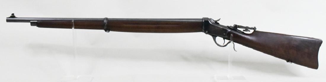 Winchester Model 1884 Lever Action .22 Musket: Nice Winchester Model 1873 Lever Action Musket in .22 Long Rifle. The musket is in nice condition with some use wear, has a 28" round barrel and long distance sights. SN:136570. FFL required for trans