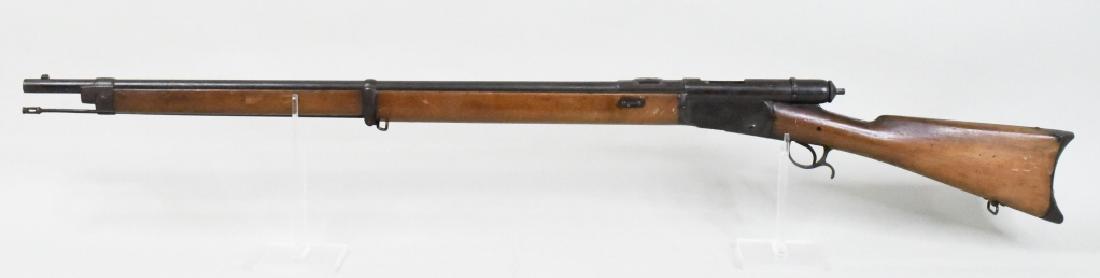 Swiss Army Vetterti M-1878 Bolt Action Rifle: Swiss Army Vetterti M-1878 bolt action rifle in 10.4mm. The rifle has a 33" barrel, matching bolt, cleaning rod, and was made by Waffenfabrik Bern. Rifle is in good used condition. SN:157708. (15)