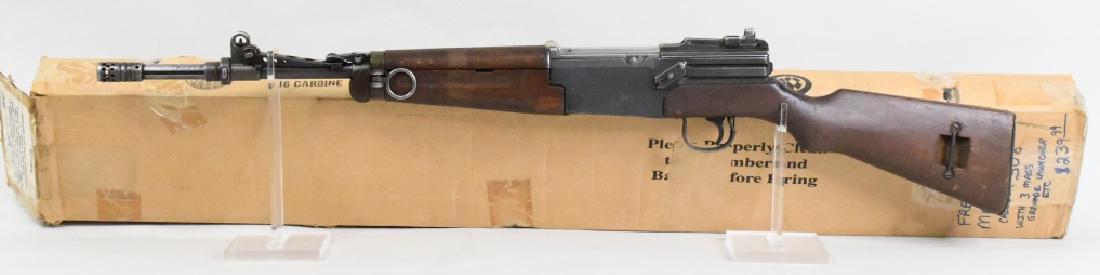French MAS Model 1949/56 .308 Cal Semi-Auto Rifle: Nice French MAS Model 1949/56 Semi-Automatic Rifle in .308 caliber. The rifle has a 20.5" barrel and is in good used condition, missing magazine. Includes shipper box. SN:G67929. FFL required for tran