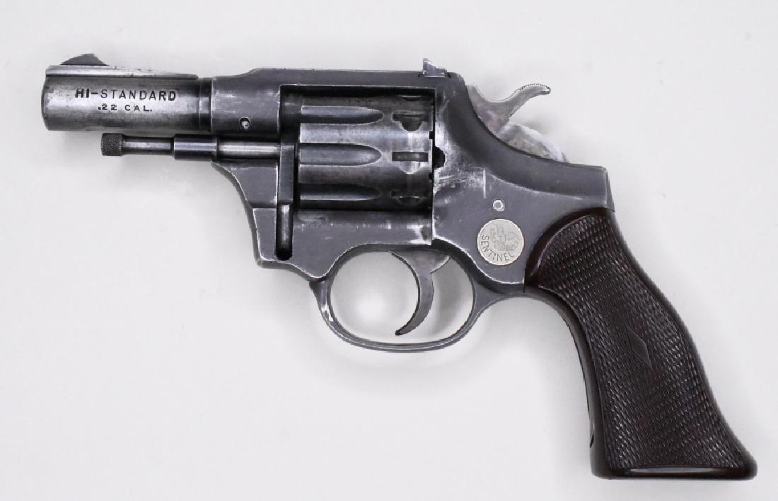 Hi-Standard R-100 Sentinel .22 Caliber Revolver: Hi-Standard R-100 Sentinel nine-shot revolver in .22 caliber. The revolver has a 3" barrel and is in good used condition. SN:32023. (790-2)