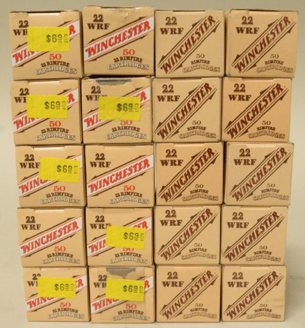1000 Rounds Winchester .22 WRF Ammunition In Boxes: 1000 rounds of Limited Edition .22 caliber Winchester Rimfire cartridges all in the original boxes. The 1000 cartridges include 500 Winchester 45 grain Rimfire and 500 1986 Winchester 45 grain Rimfire