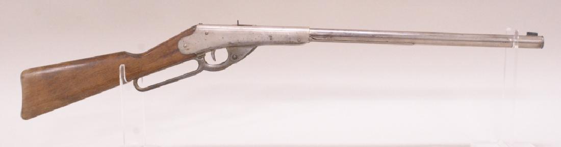 Vintage Daisy Model 27 Lever Action BB Rifle: Vintage Daisy model 27 , 1000 shot , lever action bb rifle. Nice condition with some nickle plate loss and wear.
