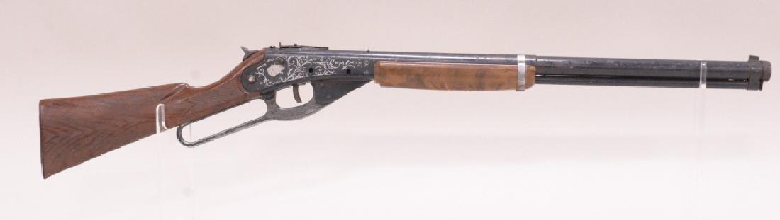 Daisy Model No. 111 Lever Action BB Rifle: Nice Daisy model no. 111 lever action bb rifle with plastic stock. Nice conditon with wear from use and age.