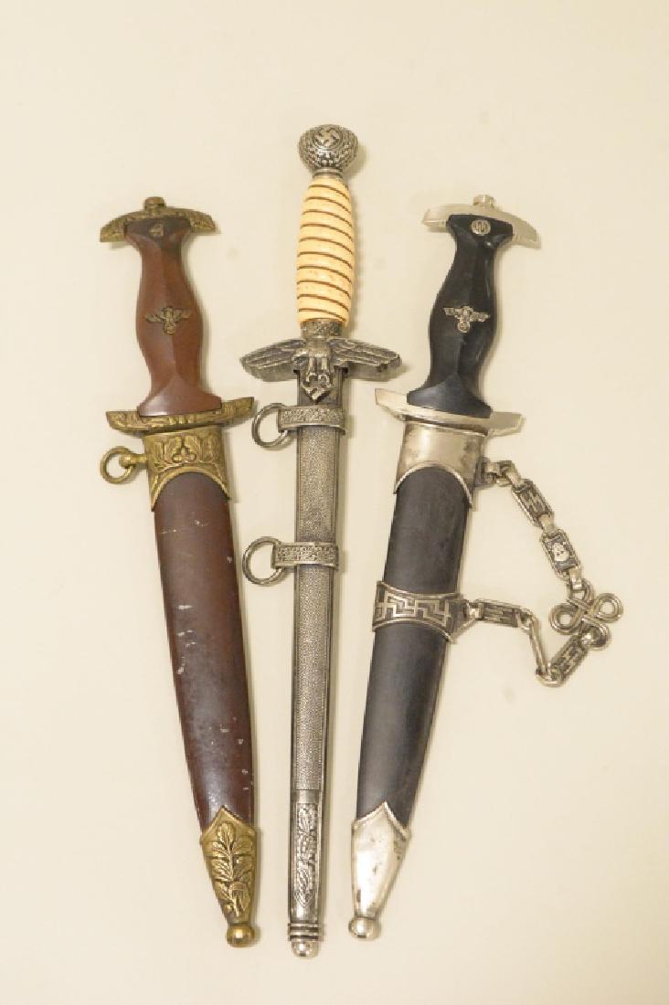 (3) Reproduction WWII German Daggers Jan 13, 2019 Kraft Auction