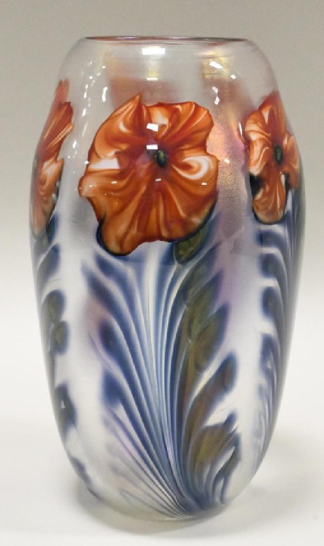 Charles Lotton Multi Flora Iridescent Glass Vase (1 of 3)
