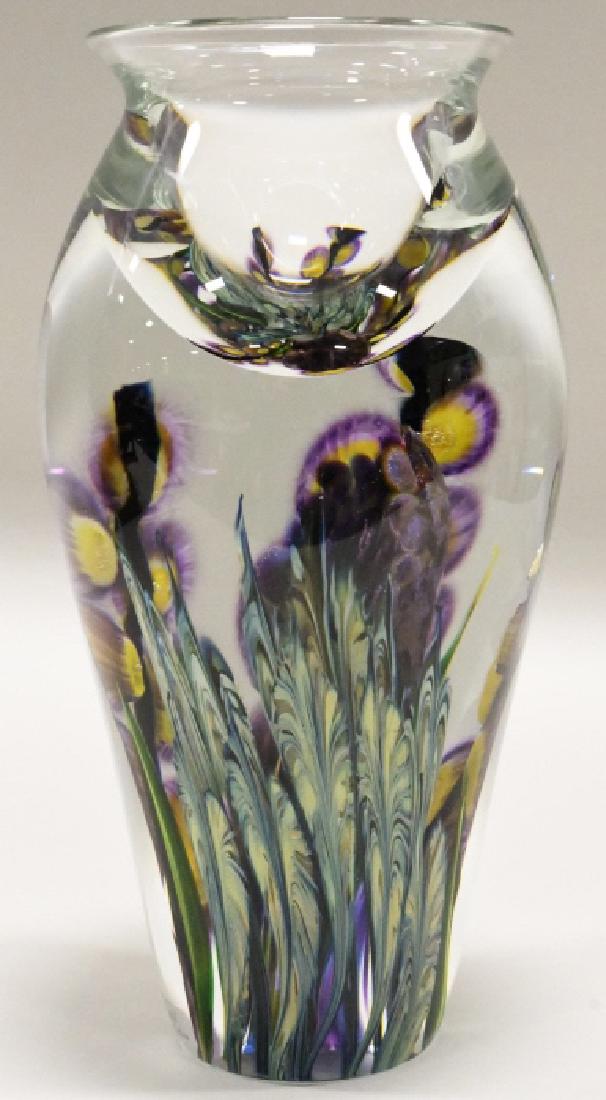 David Lotton Mixed Bouquet Art Glass Cylinder Vase (1 of 6)