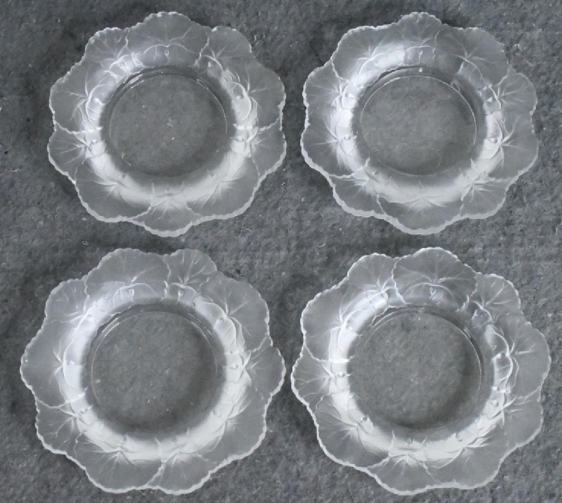 (4) Lalique France "Honfleurs" 6" Frosted Plates (1 of 3)