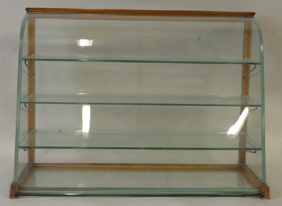 Antique Curved Glass Store Counter Cabinet (1 of 5)