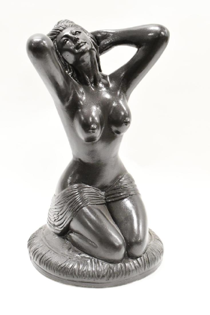 Large Topless Kneeling Woman Plaster Statue (1 of 3)
