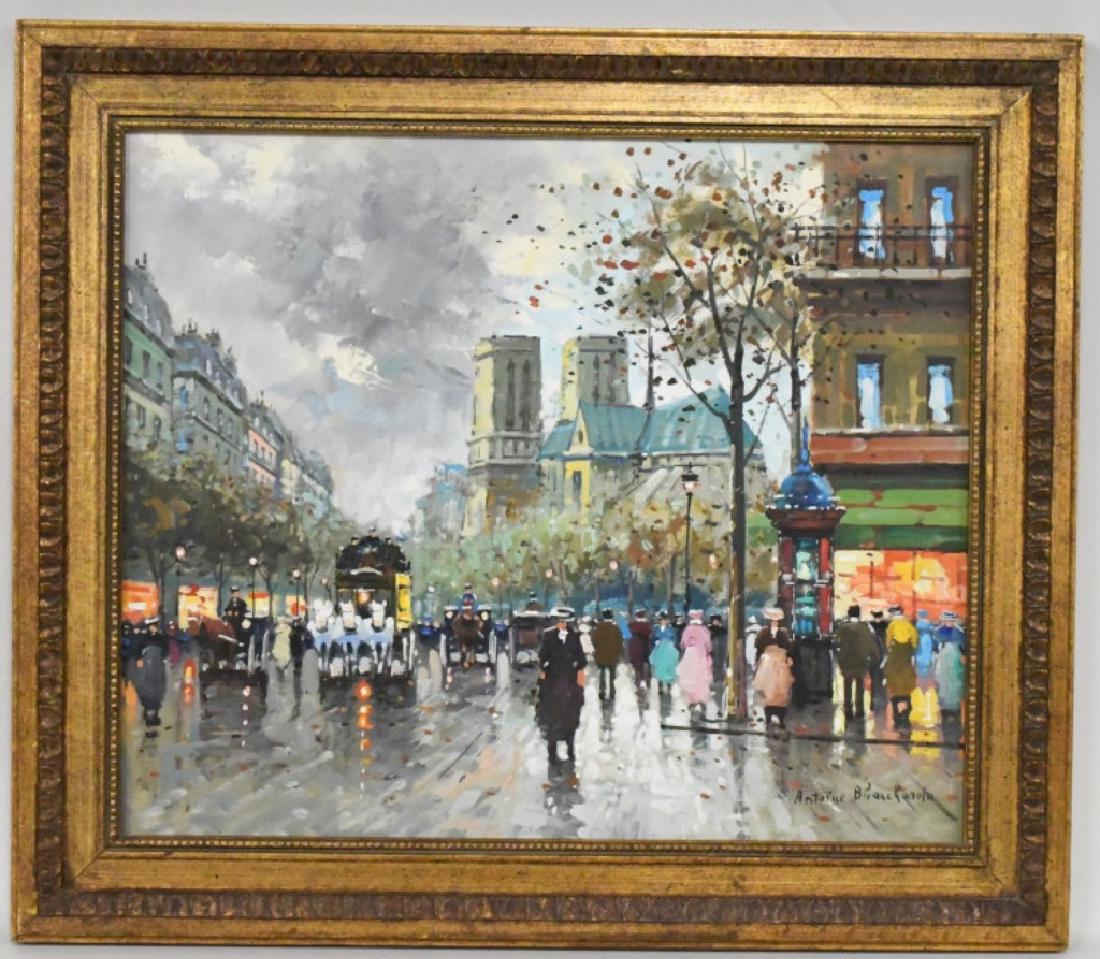 Antoine Blanchard Paris Street Oil On Canvas (1 of 4)