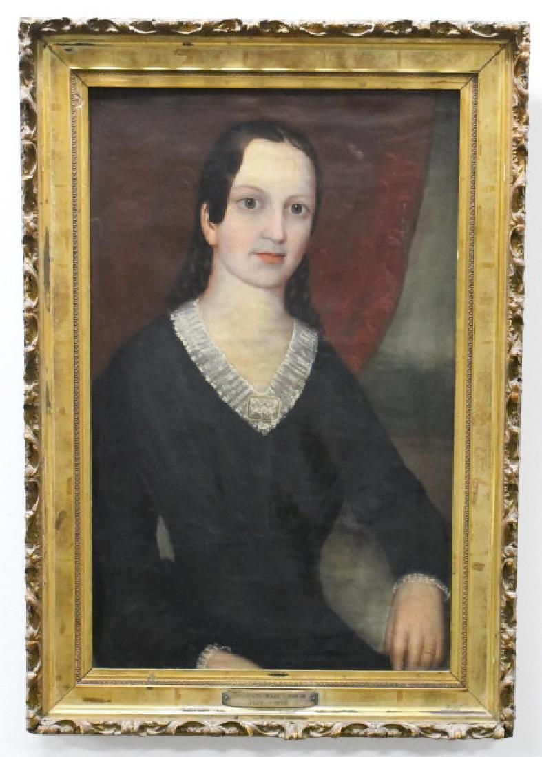 19th Century Female Portrait Oil On Canvas (1 of 5)