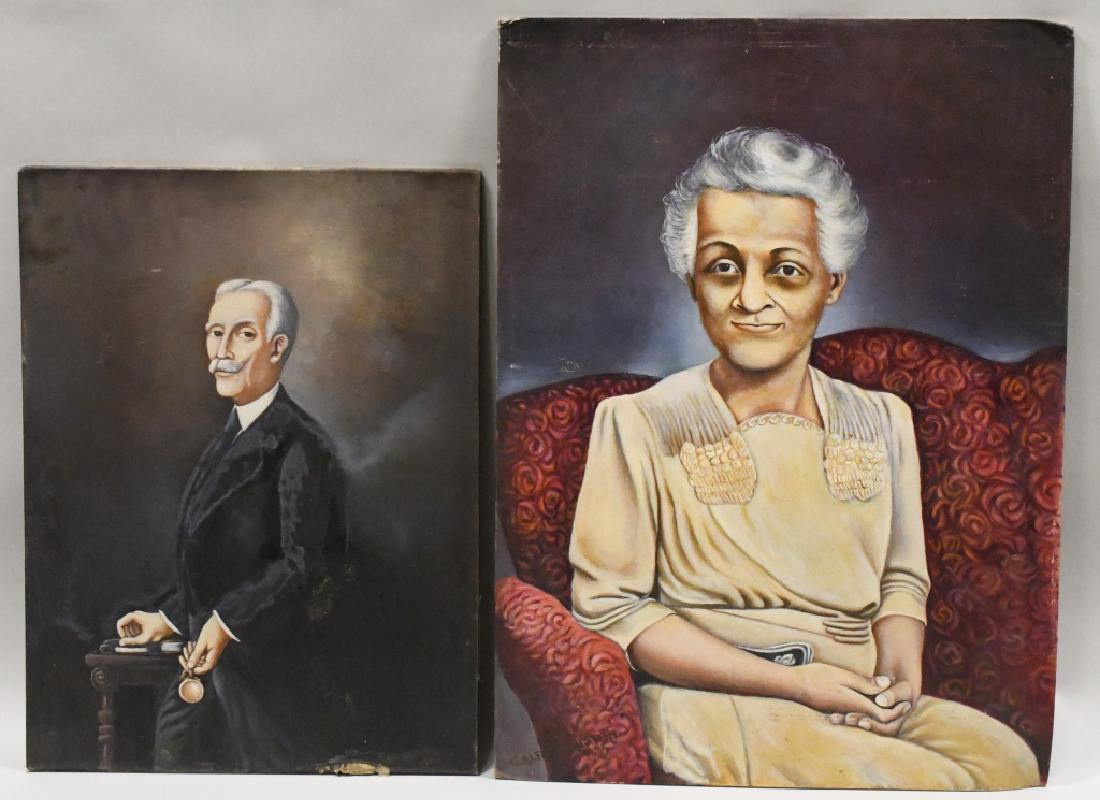 (2) Alfred Guster Oil On Board Portraits (1 of 8)