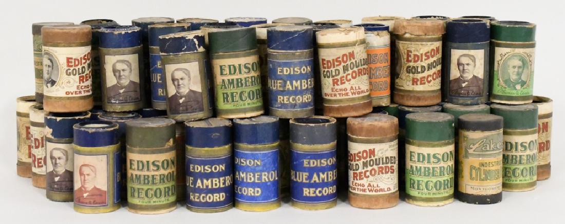 Lot of 65 Cylinder Player Records (1 of 4)