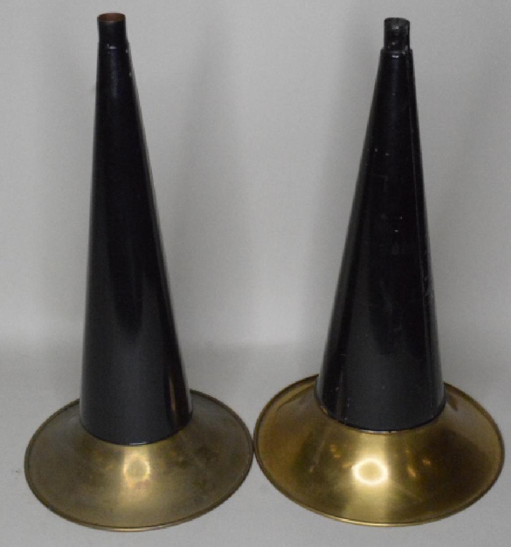 Lot Of Edison Phonograph 14" Black & Brass Horns (1 of 3)