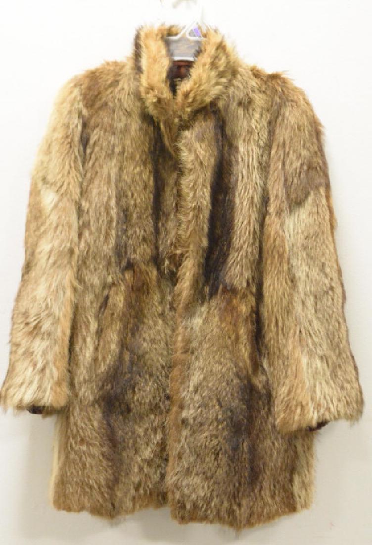 Ladies Vintage 3/4 Length Racoon Fur Coat (1 of 2)