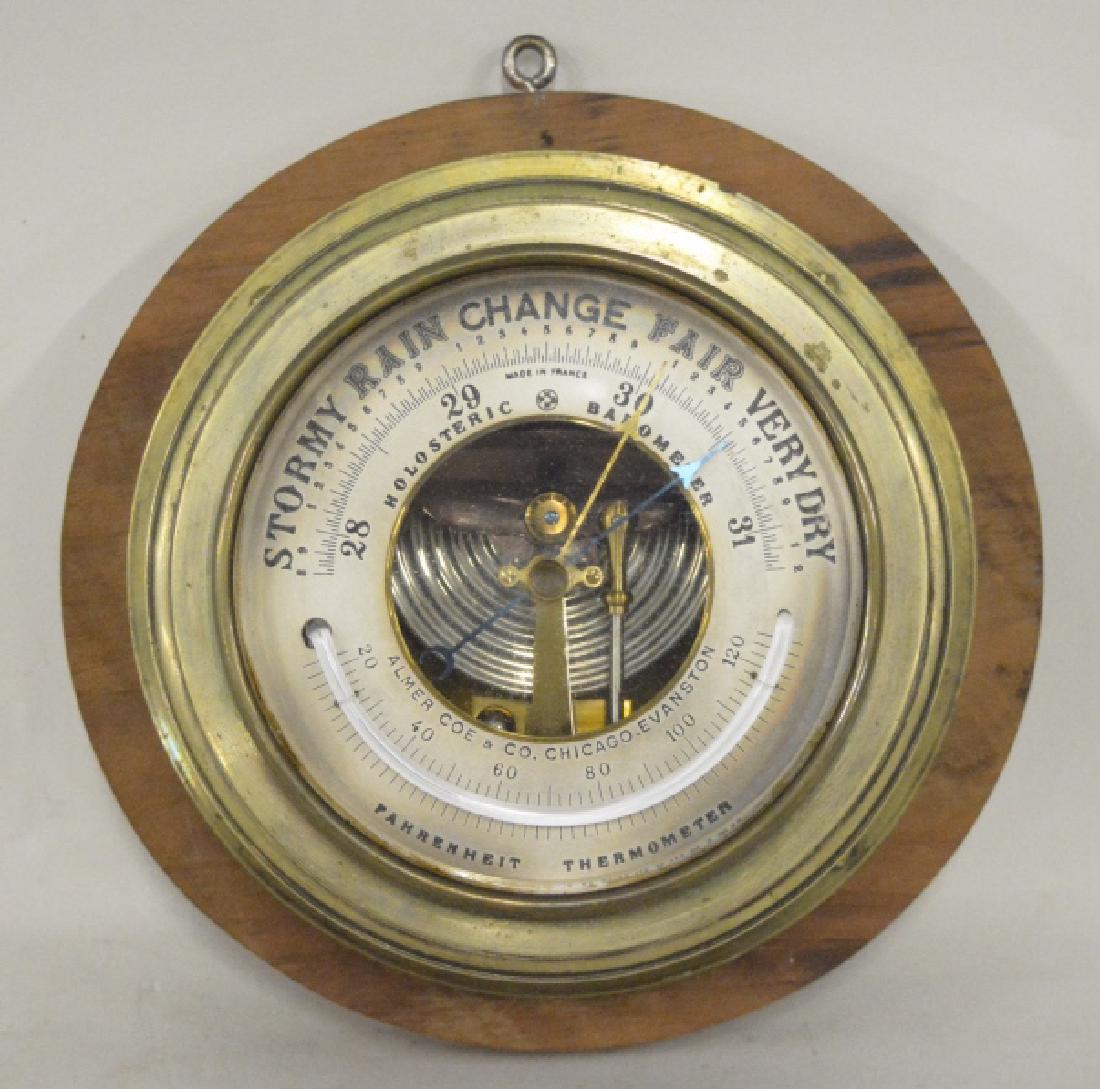 Early Brass Almer Coe & Co. Holosteric Barometer (1 of 5)