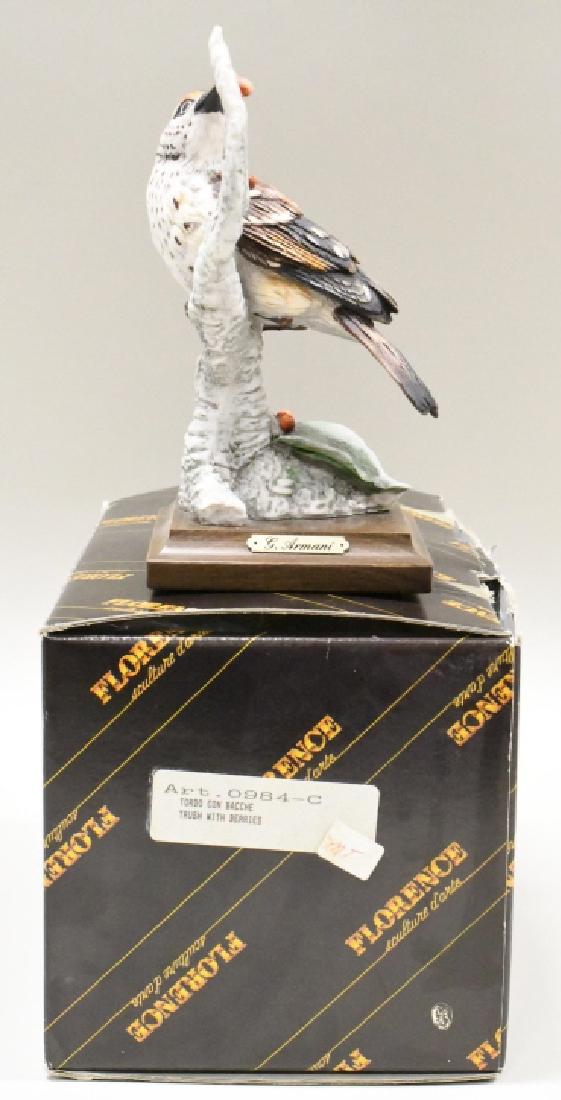 1987 Armani "Trush With Berries" Figurine MIB: Very nice Florence Giuseppe Armani bird figurine titled "Trush With Berries". The figurine is in great condition with no chips or cracks in the original box. Measures 7.25" tall.