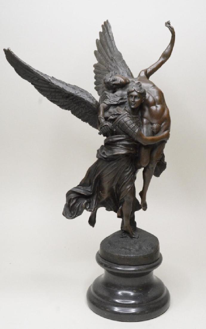 Guardian Angel Bronze Statue Signed A. Moreau (1 of 6)
