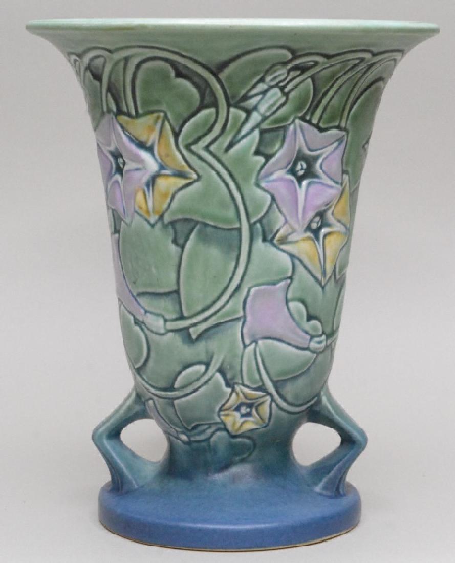 Roseville Pottery Morning Glory Green Vase #726-8 (1 of 5)