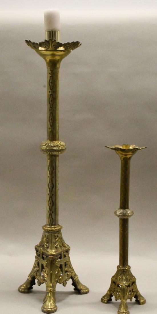 Set of 2 Matching Religous Altar Candlesticks (1 of 8)