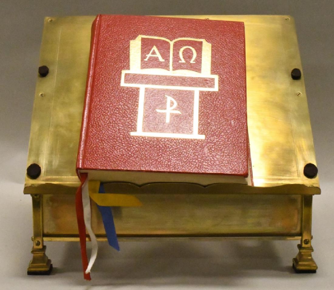 Vintage Brass Hymnal Stand w/Lectionary (1 of 3)
