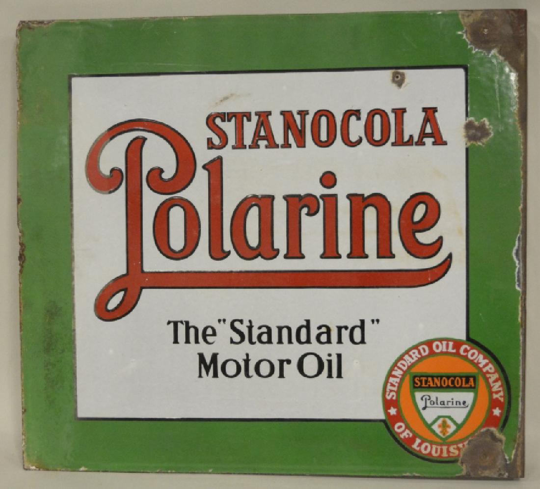 DSP Flange STANOCOLA Polarine Motor Oil Adv Sign (1 of 6)