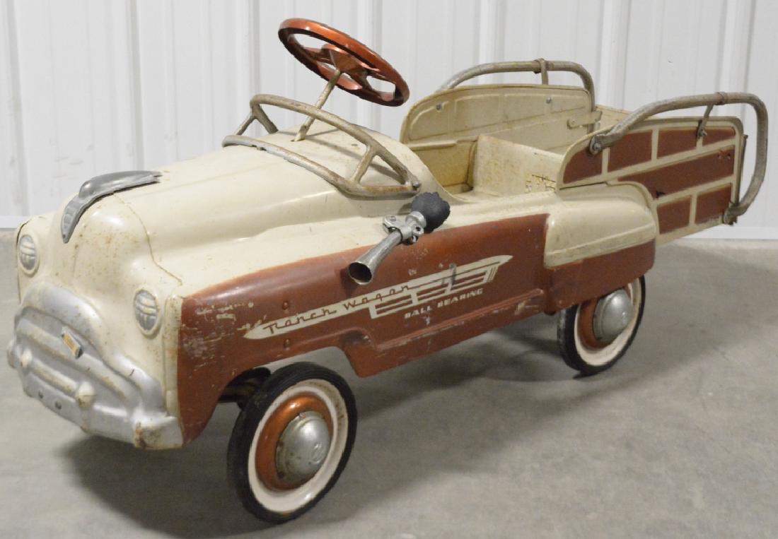 sad face pedal car