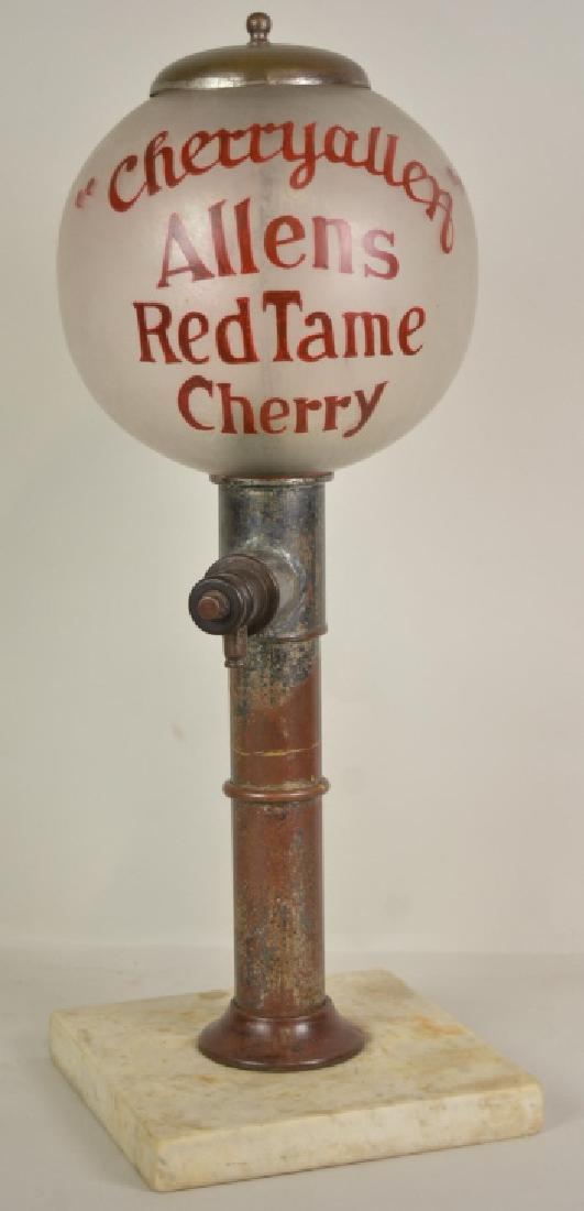 Vintage Allen's Red Tame Cherry Syrup Dispenser