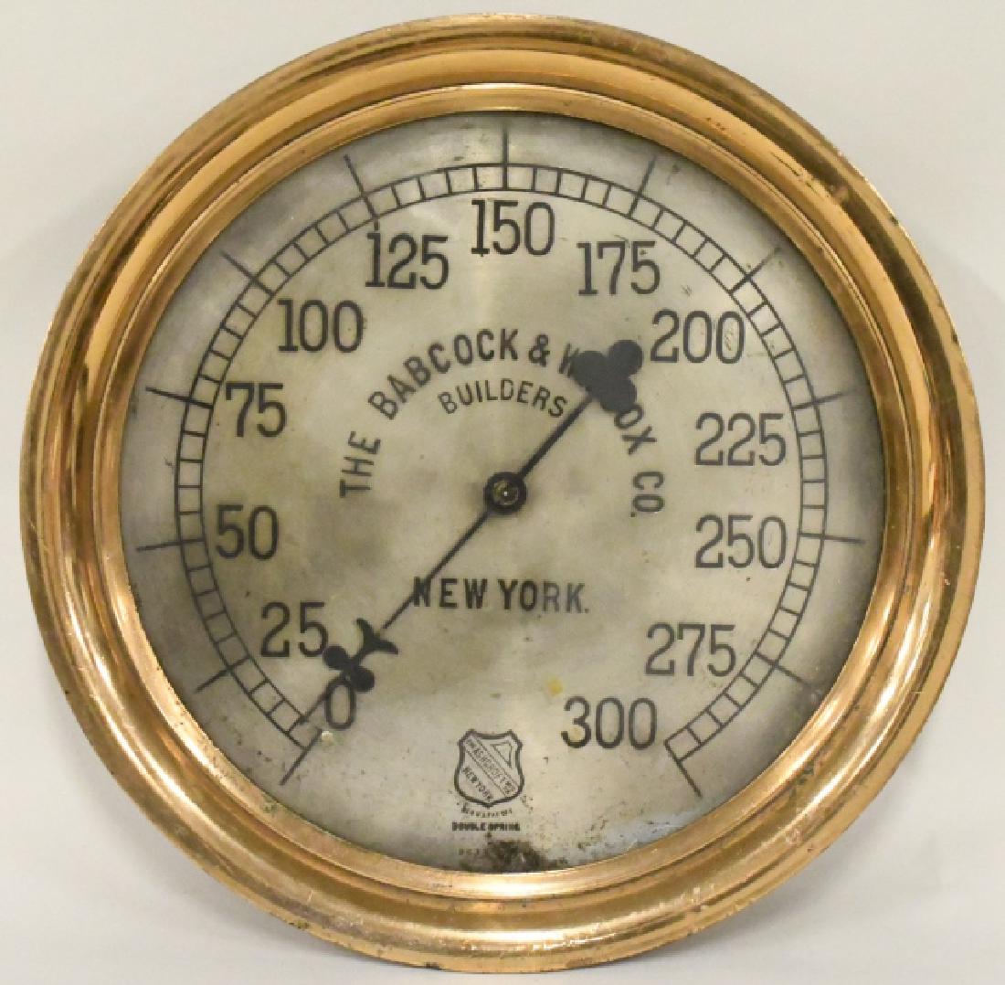 Large Ashcroft Brass Steam Gauge