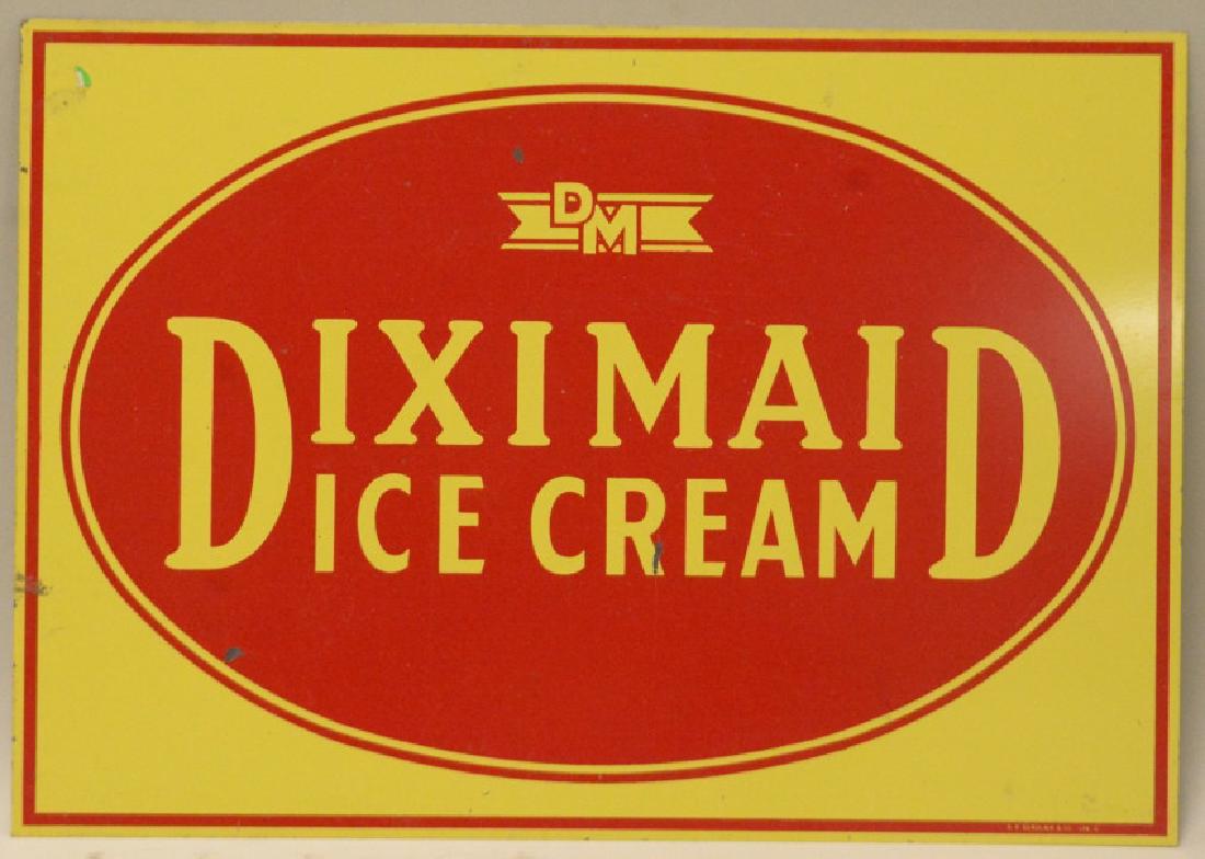 SST Dixie Maid Ice Cream Advertising Sign (1 of 3)