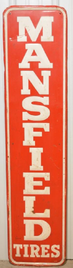Large SST Embossed Mansfield Tires Sign (1 of 5)