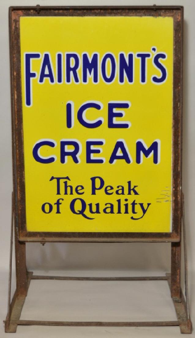DSP Fairmount's Ice Cream Advertsing Sign w/ Stand (1 of 2)